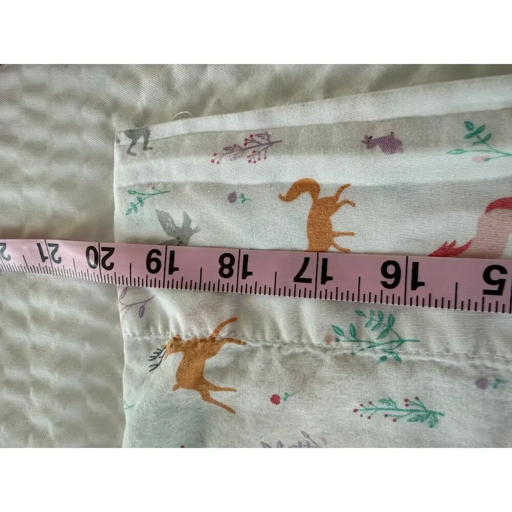 Pillowfort Woodland Animals Unicorn Deer Floral Pillowcase Cotton 27x20 Standard
